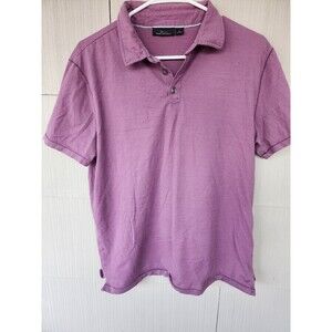 Marc Anthony Men's Large L Purple Collared Short Sleeve Polo Shirt Top
